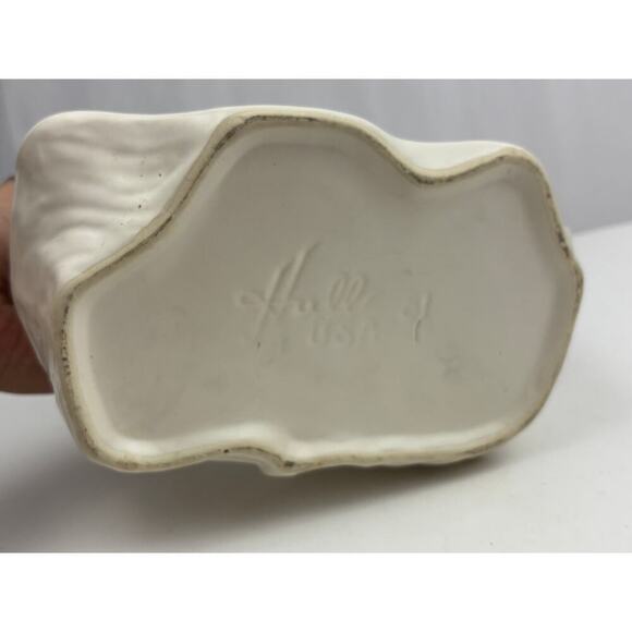 VTG Hull Ceramic Off White Swans Lovebirds Planter 1950's Marked USA #81 - Picture 2 of 16